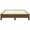 vidaXL Estructura de cama sin colch&oacute;n tela marr&oacute;n oscuro 120x190 cm