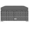 vidaXL Set de muebles de jard&iacute;n 13 pzas y cojines rat&aacute;n sint&eacute;tico gris