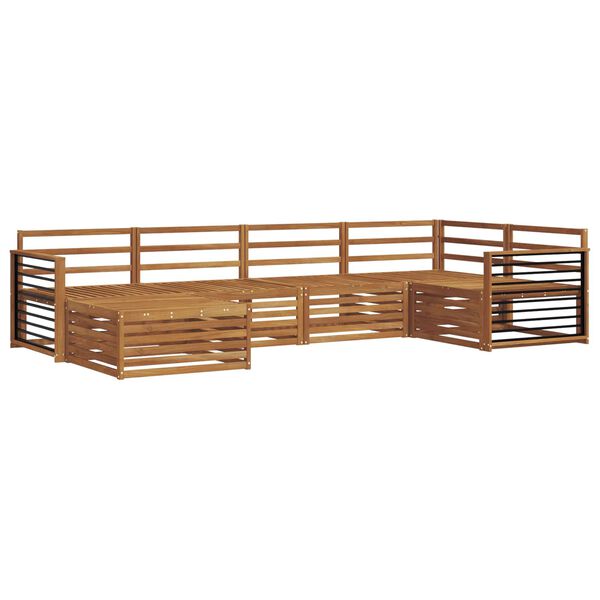 vidaXL Conjunto de sof&aacute;s de exterior 6 pcs Natural