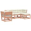 vidaXL Juego de muebles jard&iacute;n 5 pzas y cojines madera abeto Douglas