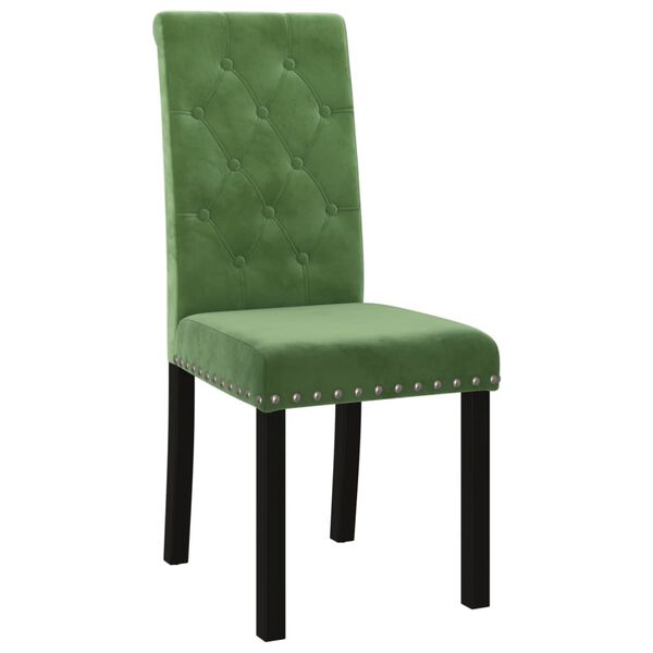 vidaXL Sillas de comedor 2 unidades terciopelo verde oscuro