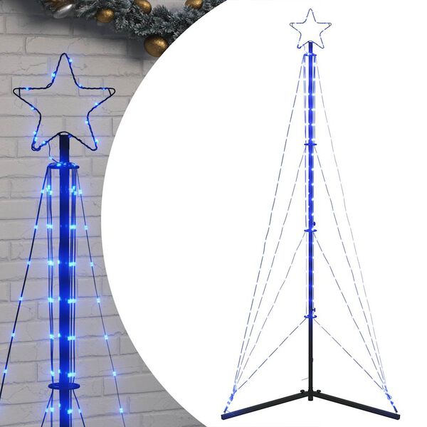 vidaXL LED para árbol de Navidad 363 LEDs azul 182 cm