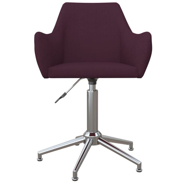 vidaXL Sillas de comedor giratorias 4 unidades tela morada