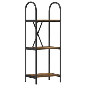 vidaXL Estante de libros 3 niveles 40 x 30 x 109 cm Roble ahumado