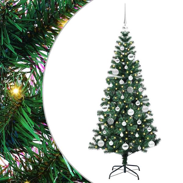 vidaXL Árbol de Navidad Artificial Preiluminado Verde 150 cm