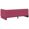 vidaXL Estructura de cama en esquina Rojo vino 90 x 200 cm Terciopelo