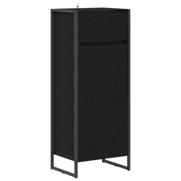 vidaXL Gabinete de Ba&ntilde;o con caj&oacute;n Roble Negro 40 x 30 x 100 cm