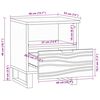 vidaXL Armario de Noche Nogal 40 x 33 x 46 cm Madera maciza de Acacia