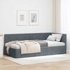 vidaXL Estructura de cama en esquina Gris oscuro 90 cm x 190 cm