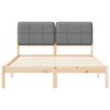 vidaXL Estructura de Cama con Cabecera Tapizada Gris Claro