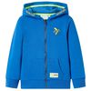 Sudadera infantil con capucha y cremallera azul 92