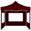 vidaXL Carpa plegable profesional paredes aluminio color burdeos 2x2 m