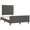 vidaXL Estructura de cama sin colch&oacute;n terciopelo gris oscuro 120x190cm