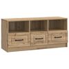 vidaXL Mueble de TV con caj&oacute;n Roble Artesanal 102 x 34,5 x 47 cm