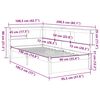 vidaXL Cama con estanter&iacute;a sin colch&oacute;n madera maciza de pino 90x190 cm