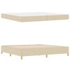vidaXL Estructura de cama con colch&oacute;n Crema 200 x 200 cm tela