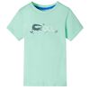 Camiseta infantil de manga corta verde claro 140