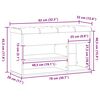 vidaXL Banco zapatero madera de ingeniería roble artisan 82x32x45,5 cm