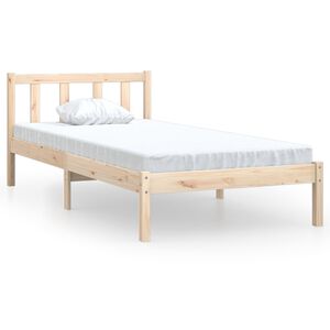 vidaXL Estructura de cama sin colch&oacute;n madera maciza 100x200 cm