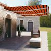 vidaXL Toldo de pie retr&aacute;ctil manual naranja y marr&oacute;n 600x350 cm