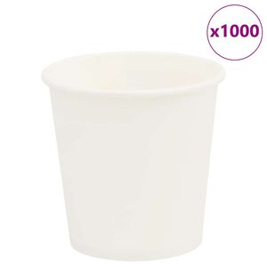 vidaXL Tazas de caf&eacute; de papel 1000 uds 4oz 100ml blanco