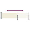 vidaXL Toldo lateral retr&aacute;ctil de jard&iacute;n color crema 60x300 cm