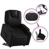 vidaXL Sillón reclinable elevable cuero artificial negro