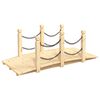 vidaXL Puente de jard&iacute;n con cadenas madera maciza abeto 150x67x56cm
