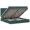 vidaXL Cama otomana con colch&oacute;n Verde oscuro 140 x 190 cm Terciopelo