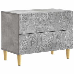 vidaXL Mesita de Noche Gris Hormig&oacute;n 62 x 34,5 x 48 cm
