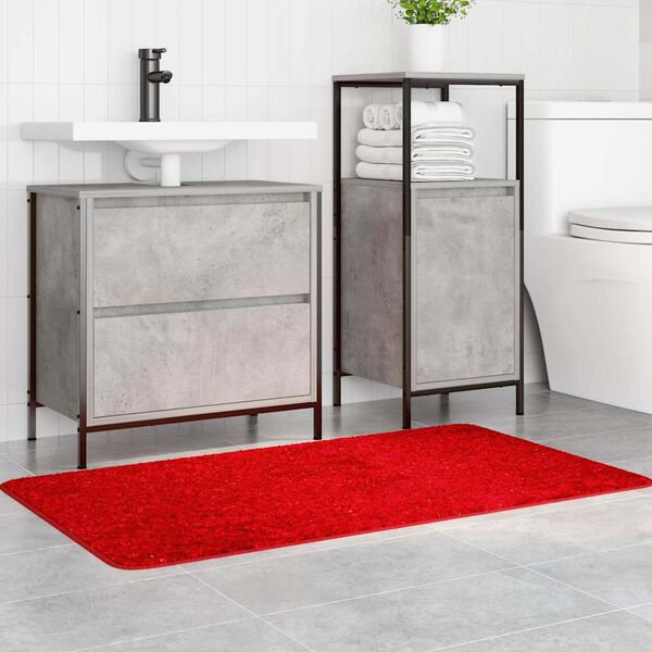 vidaXL Alfombrilla de ba&ntilde;o antideslizante Rojo 70 x 120 cm PP