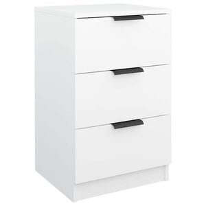 vidaXL Mesita de noche blanca 40x36x65 cm