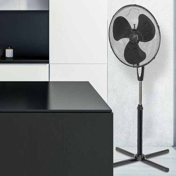 Betron Ventilador de pie con mando a distancia 45cm 45W negro ASV45ZR