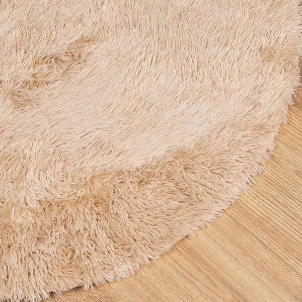 vidaXL Alfombra peluda de pelo largo NAVARRA beige 240x240cm poli&eacute;ster