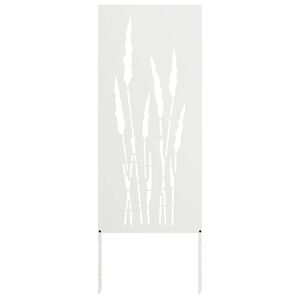 vidaXL Pantalla de Privacidad para Jardín Floral Blanco 50 x 140 cm