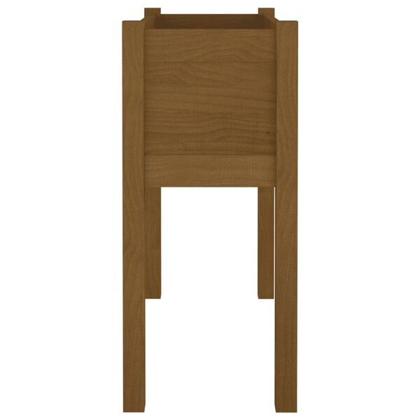 vidaXL Jardinera de madera maciza de pino marrón miel 70x31x70 cm