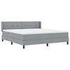 vidaXL Cama tipo Box Spring Gris Claro 200 x 180 cm Poli&eacute;ster