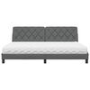 vidaXL Cama con colch&oacute;n tela gris oscuro 200x200 cm