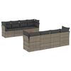 vidaXL Set de muebles de jard&iacute;n 9 pzas y cojines rat&aacute;n sint&eacute;tico gris