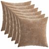 vidaXL Funda de almohada 6 uds. HEERLEN Marr&oacute;n 40 x 40 cm
