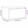 vidaXL Mesita de noche de pared con caj&oacute;n Madera vieja 50 x 36 x 30 cm