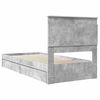 vidaXL Cama con almacenamiento con cabecera Gris Concreto 90 x 200 cm