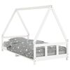 vidaXL Estructura de cama para ni&ntilde;os madera de pino blanco 90x200 cm