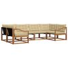 vidaXL Conjunto de sof&aacute;s de exterior con coj&iacute;n 6 pcs Natural y Beige