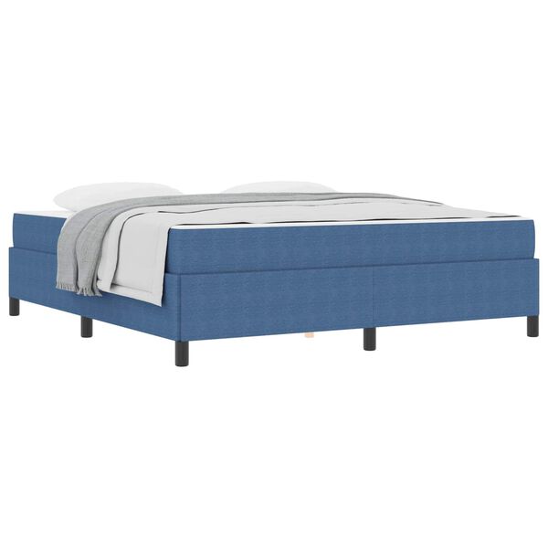 vidaXL Estructura de cama con colch&oacute;n Azul 180 x 200 cm tela