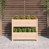 vidaXL Jardinera de madera maciza de pino 77x25x66 cm