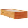 vidaXL Cama sin colch&oacute;n con cajones madera de pino marr&oacute;n 90x190 cm