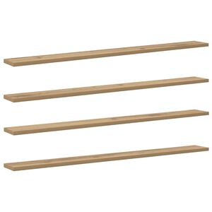 vidaXL Tablero de Estanter&iacute;a 3 niveles 4 uds. 100 x 10 x 1,5 cm Marr&oacute;n
