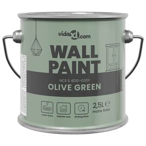 vidaXL Pintura de pared Verde