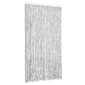 vidaXL Cortina antimoscas chenilla gris claro y gris oscuro 100x230 cm